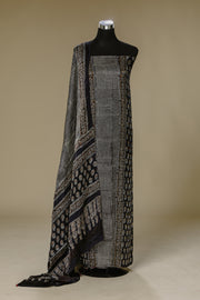 Hand-Block Printed Black Ajrakh Suit Set