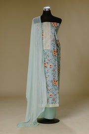 Light Green Shifli Dress Material Set