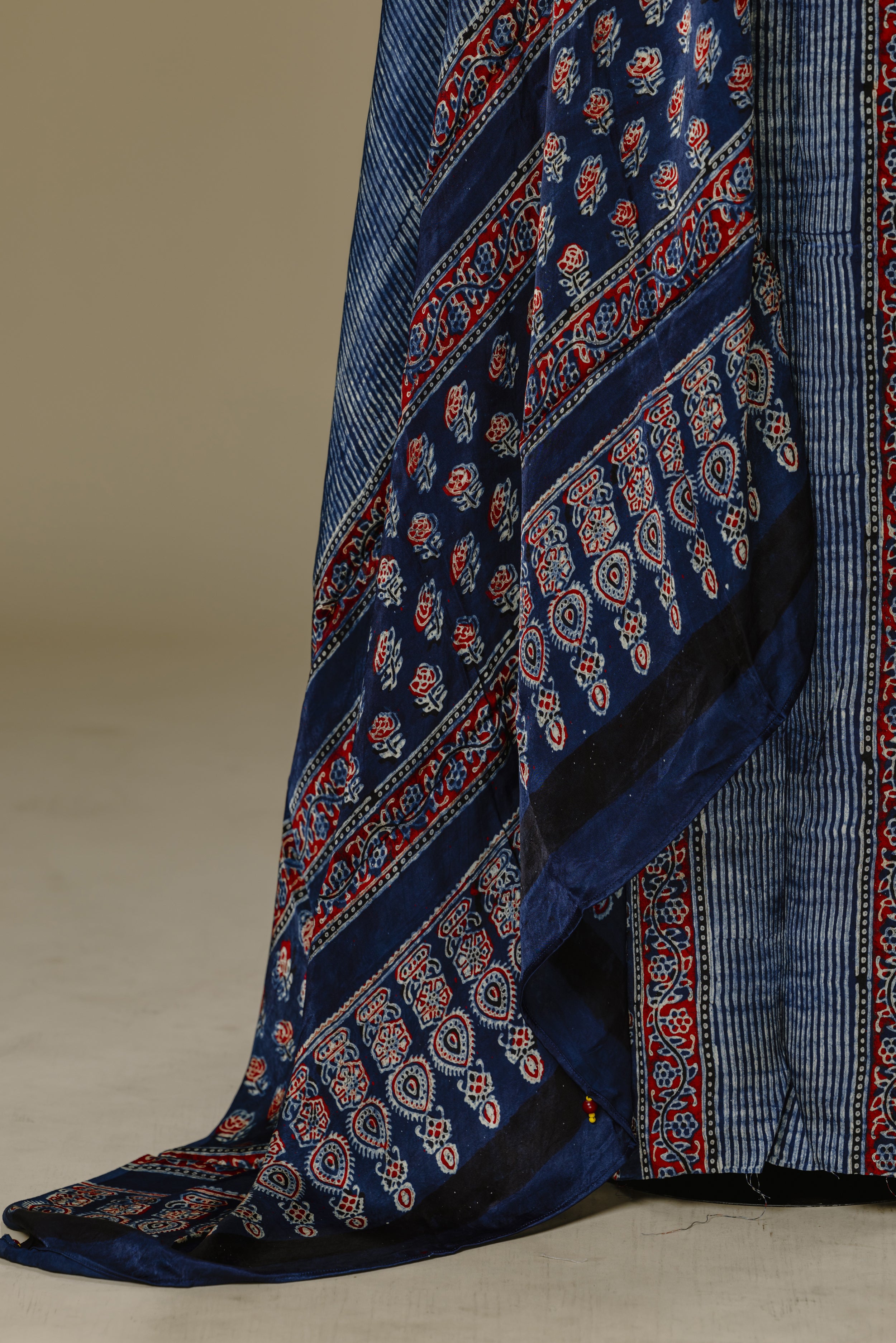 Hand-Block Blue Ajrakh Modal Suit