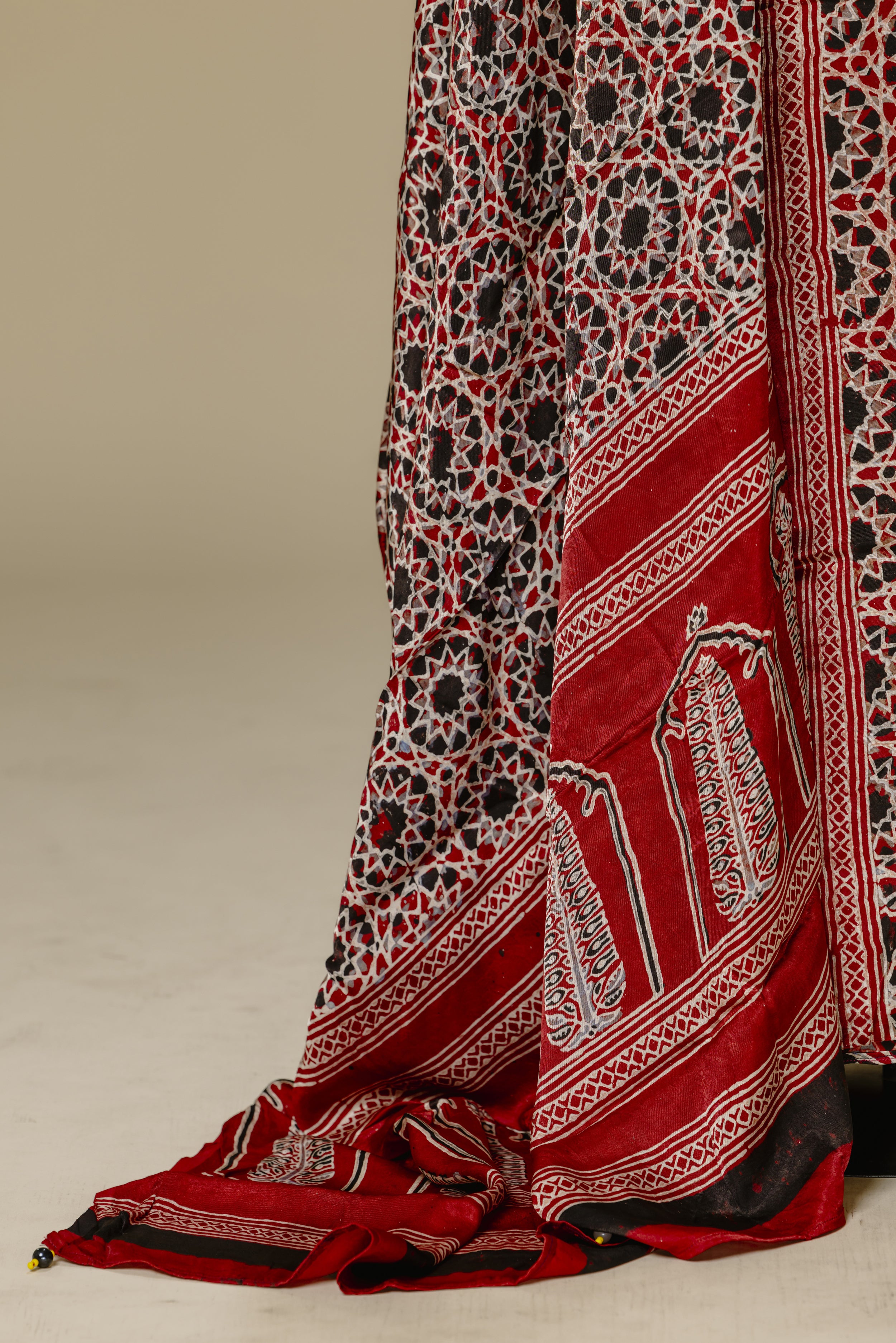 Hand Block Printed Maroon Modal Suit