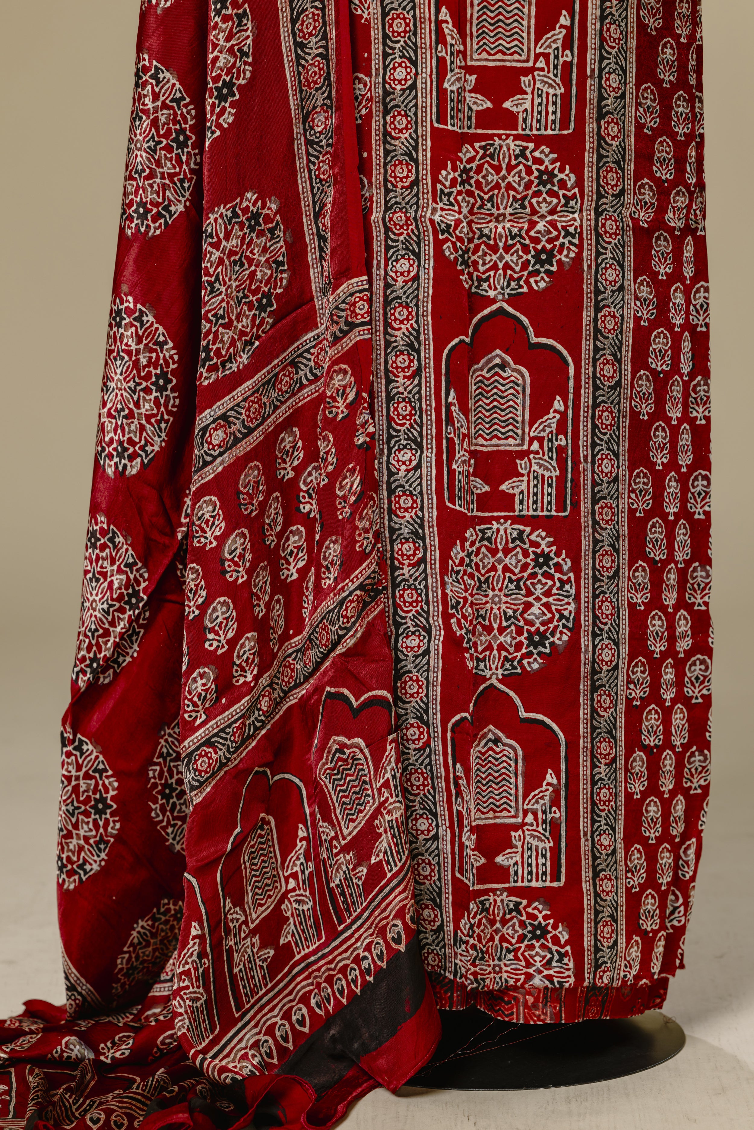 Ajrakh Handblock Maroon Modal Suit Set